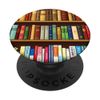Cool Book Shelf Nerd Design Background Pattern PopSockets Grip and Stand for Phones and Tablets