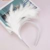 MWOOT 1920s Feathered Fascinator, Vintage Feather Headband, White Feather Headpiece, Hair Headwear Accessories for Carnival Masquerade Decor, Ball Venetian Prom Costume Party Accessories