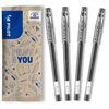 Pilot Gtec C4 Gel Rollerball Tip - Black (Pack of 4)