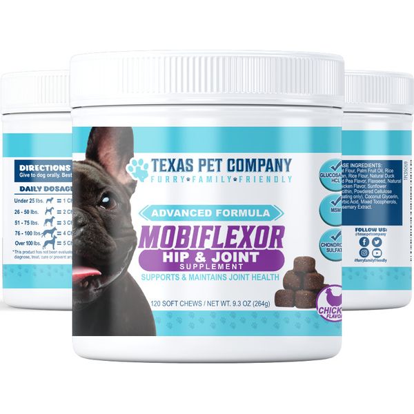 Texas Pet Company Mobiflexor Advanced Formula Hip & Joint Supplement Dog Treats