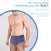 Wearever Maximum Absorbency (650ml) Men's Maximum Brief - Incontinence Pants for Men (Large, Grey)