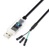 DTECH USB to TTL Adapter FTDI Chip 3.3V 3 Pin USB to UART Debug Cable FT232RNL IC Serial Converter LED Indicators Output 3.3 Volt for Windows 11 10 8 7 XP MAC Linux Easy Debugging Programming (1.0M)