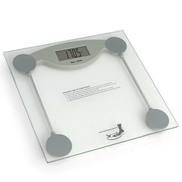 HealthSmart Tempered Glass Electronic Bathroom Scale