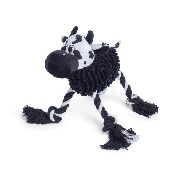 Petface Farmyard Buddies Noodle Cow Plush Dog Toy