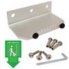 FOOT OPERATED DOOR PULL - ALUMINUM - SILVER FINISH