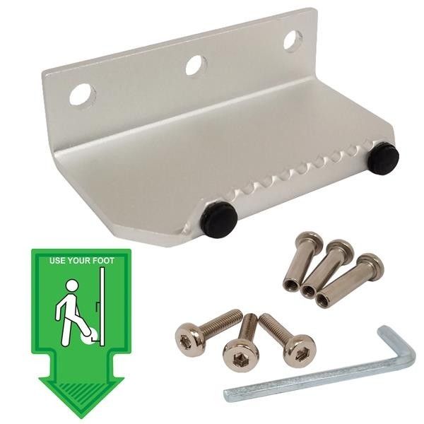 FOOT OPERATED DOOR PULL - ALUMINUM - SILVER FINISH