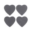 Red Hamper SL002 Drinks Heart-Shaped Slate Coaster Set 4, Wicker
