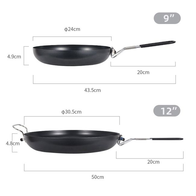 Vildmarks iron pan - Outdoor pan with folding handle / DIY handle