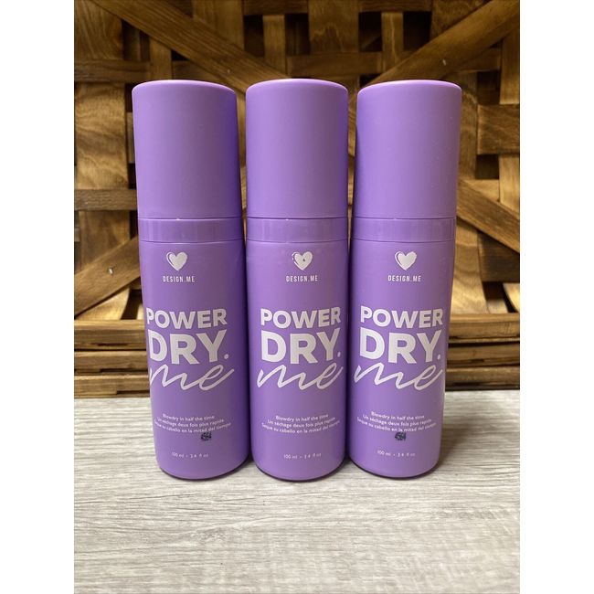 3- Design.me Power Dry Me Spray 100 ml 3.4oz Each NEW