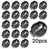 20Pcs Button Coin Cell Battery Socket Holder Case CR2025 CR2032 Black USA