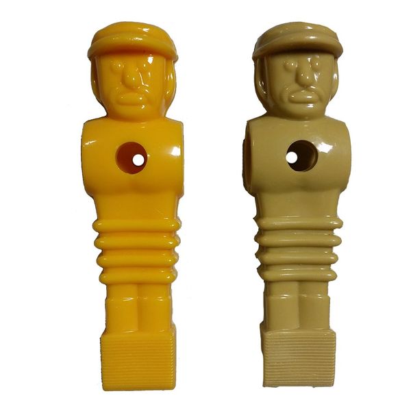 Replacement Foosball Men-Yellow/Tan -Set of 2