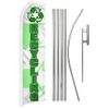 Recycling Swooper Flutter Feather Advertising Flag Pole Kit Recycle Center Here