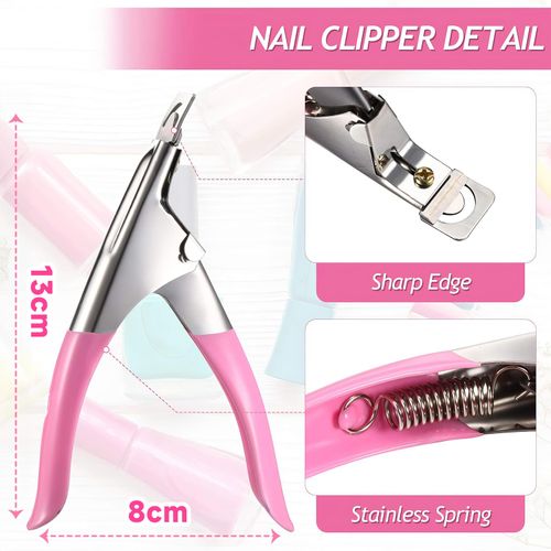 ZXCHOME 1 Pc Finte Tagliaunghie in Acciaio Inox, Taglia Tip Unghie Professionale, Nail Clippers per unghie finte e unghie in gel