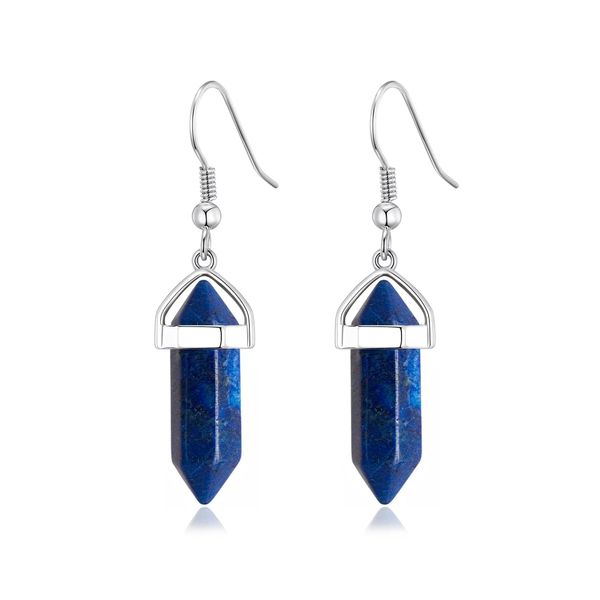 Philip Jones Lapis Gemstone Drop Earrings