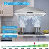 36 inch Wall Mount Range Hood 700CFM Stainless Steel Vent Touch Control w/LEDs
