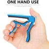 Quick Change Capo for 6-String Acoustic & Electric Guitars, Classical Guitar & Ukulele - Blue