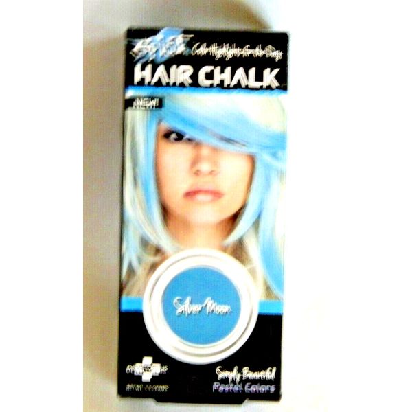 SPLAT Hair Chalk, Silver Moon, Washable Color Highlights, 3.5 grams net wt.  NEW