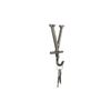 Handcrafted Nautical Decor Rustic Gold Cast Iron Letter V Alphabet Wall Hook 6"