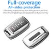 Tukellen Dodge Ram 1500 Key Fob Cover, Soft TPU Case Protector, 4/5/6-Button, Silver