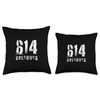 614 Columbus, Ohio Area Code Souvenir Design Throw Pillow
