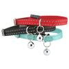 Bobby Safe - Cat collar in colored Nylon, Resistant, Choke-proof, Reflective, Adjustable, Turquoise - 30x1 CM