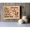 18 Year Anniversary Gift Personalized 18th Wedding Anniversary Present