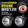 2PCS LED Dynamic Devil Eyes Light 33 Modes 12V Remote Control Headlight Retrofit