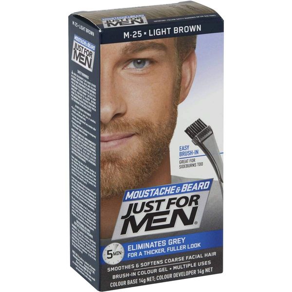 Just for Men Brush In Color Gel Bartformel, hellbraun, 1er Pack (1 x 28.4g)