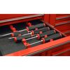 Ernst Manufacturing 6040 No-Slip Low-Profile Screwdriver Rail Set, 14 Tool, Red