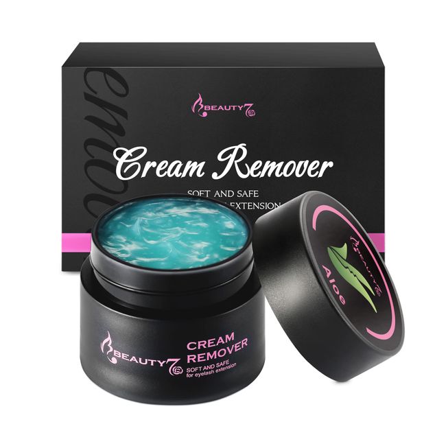 Beauty7 Wimpernkleber Entferner Cream Wimpernverlängerungslöser Grün Wimpernkleber Lösemittel wimpern extension Entferner Remover Cream Wimpernverlängerung Klebstoffentferner Cremetyp 5ml Duft: Aloe