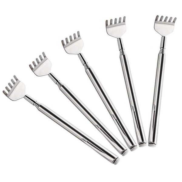 5 Pcs Telescopic Back Scratcher Portable Extendable Back Scratcher Back Massager Tool with Pocket Clip