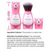 🎁 Sephora PINK BEAR-SHAPED Retractable Powder Brush + Mini Spoolie / Brow Brush