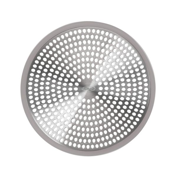 OXO Good Grips Shower Stall Drain Protector, White/Black, 12 x 12 x 0.1 cm