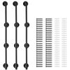 4 Tier Industrial Pipe Shelf 3PCS 11.8"w Floating Shelf Bracket Wall Mounted