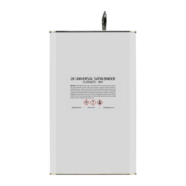 Final Systems FL2030/2M 2K Universal Cellulose Satin Binder, 5 litres, Quick Drying, 2:1 Mix Ratio