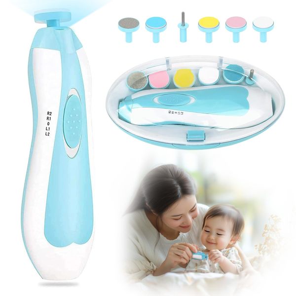 2025 New Model Nursery Recommendation: Baby Nail Clippers, Electric Nail Clippers, 6 Types of Replacement Heads, LED Light, Baby Products, Newborns, Children, Nail Clippers, Baby Preparation, Aka-chan