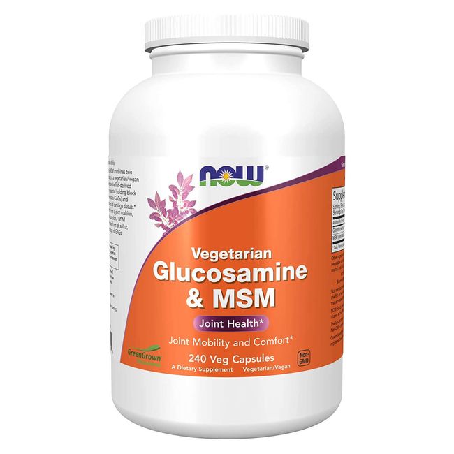 NOW FOODS Glucosamine & MSM (Vegetarian) - 240 Veg Capsules