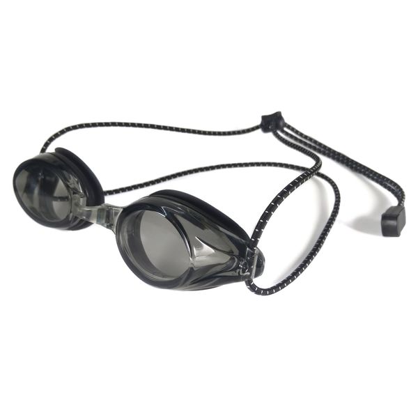 Resurge Sports Anti Fog Racing Swimming Goggles with Quick Adjust Bungee Strap (Black)