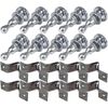 10x Grill Retainer Studs & Clips Replacement for Fordson Power Super Major Dexta Tractor