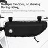 TOSUOD Bike Frame Bag - 3 Multi-Position Straps Secure Mount, Full-Side Zipper Quick Access, 2L Scratchproof Storage, Universal Fit