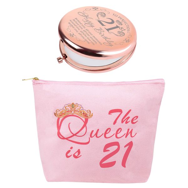 21 Birthday,21st Birthday Gifts for Her,21st Birthday Gifts for Women,Finally 21,21st Birthday Girl,Gift for 21 Year Old Female,Finally 21 Birthday Decorations,21st Birthday Mirror,21 Birthday Bag