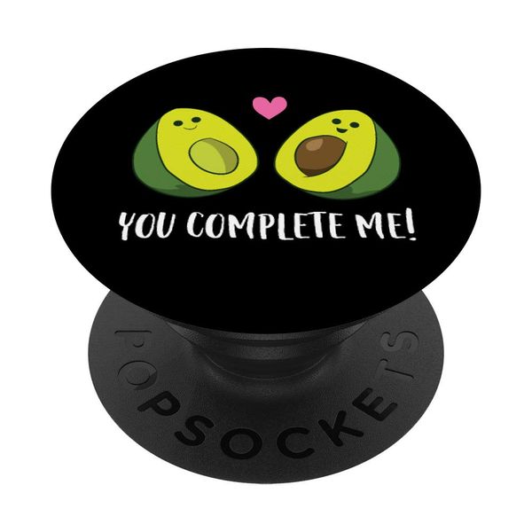 Funny Avocado You Complete Me Cute Avocado PopSockets Swappable PopGrip