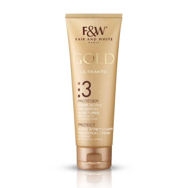 FAIR & WHITE Gold Cream 4.4 Fl oz / 125 ml, Formulated to Remove Stretch Marks with Shea Butter and Glycerin