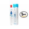 5-Pack Refrigerator Water Filter for KitchenAid KTRP22EMSS01, KTRA22EMSS01