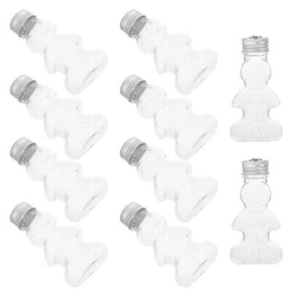 10 Pcs Christmas Bottle Ginger Beer Cookie Decorating Candy Jars with Lids