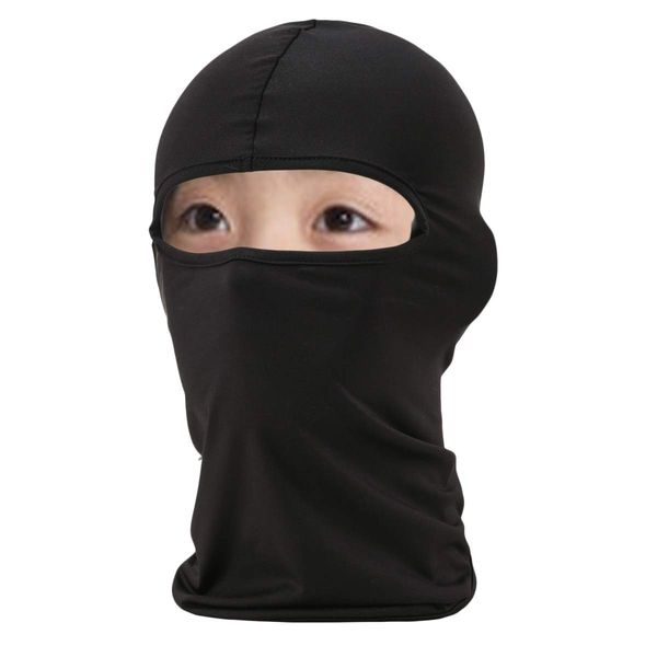 Eskvom Kids/Children Ski Mask Balaclava, Thin Helmet Liner Face and Neck Cover Mask for Boys Girls Black