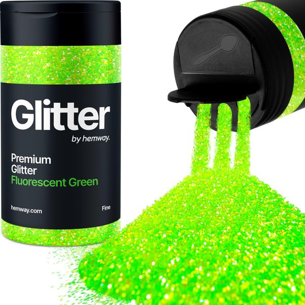 Glitter Shaker Fluorescente Verde Viso Nail Art Tumbler Natale Festival Accessori Fine Craft Resina Cosmetica 130g/4.6oz