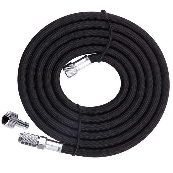 Fengda Airbrush Hose 3 Meter Black BD-30 with Standard 1/8 Size Fittings on Both Ends with Quick Disconnector