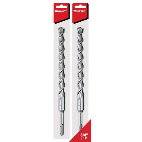 Makita 2 Pack - SDS-Plus 3/4” Drill Bits For SDS+ Rotary Hammers - 10" Deep Drilling Into Concrete & Masonry