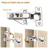 Probrico 2 Pairs(4 Pack)Kitchen Cabinet Hinges for Face Frame Cabinet Concealed